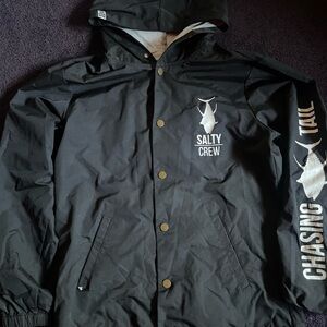 Salty Crew Black Raincoat for Men
